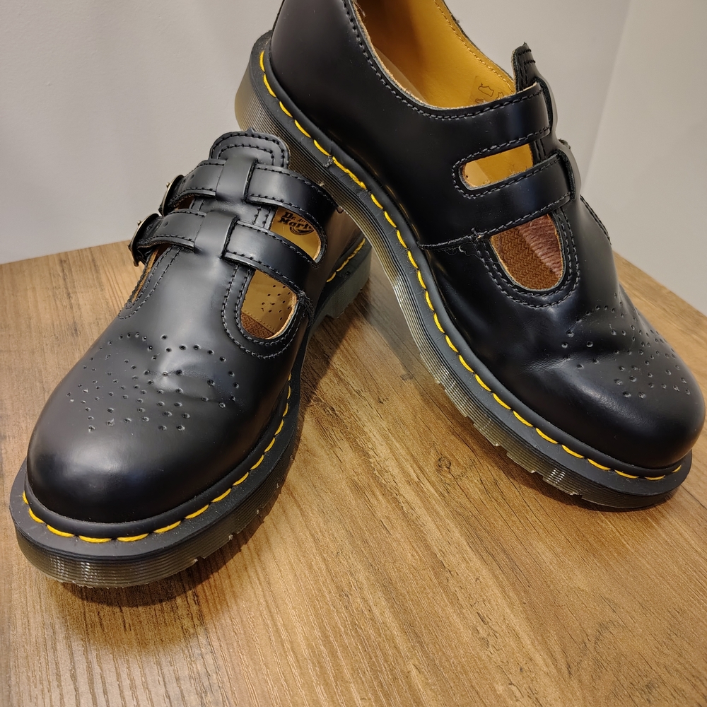 Dr. Martens Women's Black Leather Mary Jane Loafers